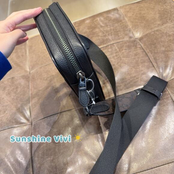 NWT COACH CW388 Sullivan Crossbody In Signature Canvas & Leather Walnut Black - Picture 2 of 7